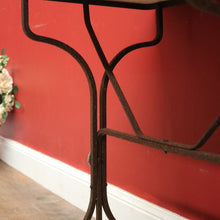 Load image into Gallery viewer, x SOLD Antique Wrought Iron and Marble Top French Outdoor Garden Table, potting Table. B11629
