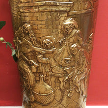 Load image into Gallery viewer, x SOLD French Brass Umbrella Holder or Stand, Pressed Brass Walking Stick Holder. B11865