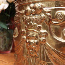 Load image into Gallery viewer, x SOLD Antique French Brass Coal Scuttle, with Acorn Handles, Now Shoe Storage Box. B11720