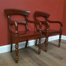 Load image into Gallery viewer, Set of Six Australian Cedar Kitchen or Dining Chairs – Vintage Timber Seating. B12582
