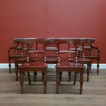 Load image into Gallery viewer, Set of Six Australian Cedar Kitchen or Dining Chairs – Vintage Timber Seating. B12582