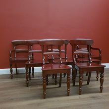 Load image into Gallery viewer, Set of Six Australian Cedar Kitchen or Dining Chairs – Vintage Timber Seating. B12582