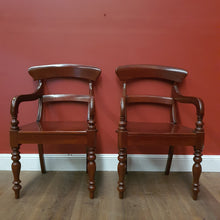 Load image into Gallery viewer, Set of Six Australian Cedar Kitchen or Dining Chairs – Vintage Timber Seating. B12582