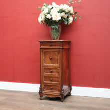 Load image into Gallery viewer, x SOLD An Antique French Bedside Table or Lamp Table with Marble Top, and Marble Insert. B11822