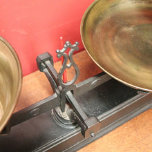 Load image into Gallery viewer, x SOLD Antique French Cast Iron and Brass Pan Scales, Kitchen, Fruit Market Scales. B11893