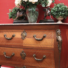 Load image into Gallery viewer, x SOLD Antique French Chest of Drawers, Entry or Hall Table, Cabinet with Marble Top and Brass Handles B11329