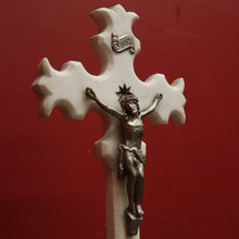 Load image into Gallery viewer, x SOLD Antique French Marble Crucifix with Gilt Detail on the Cross, Jesus on the Cross. B11586