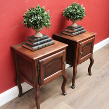 Load image into Gallery viewer, x SOLD Vintage French Single Door Matching Pair of Bedside Cabinets or Lamp, Side Tables. B11568