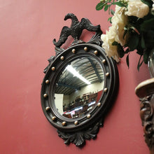Load image into Gallery viewer, x SOLD Vintage French Empire-style Convex Eagle Mirror with Gilt Brass Detail B11647
