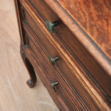 Load image into Gallery viewer, x SOLD Antique French Bedside Cabinet or Lamp Side Table with Cupboard and Drawer Storage B11438