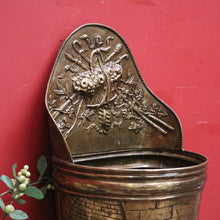 Load image into Gallery viewer, x SOLD French Brass Umbrella Holder or Stand, Pressed Brass Walking Stick Holder. B11865