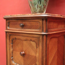 Load image into Gallery viewer, x SOLD An Antique French Bedside Table or Lamp Table with Marble Top, and Marble Insert. B11822