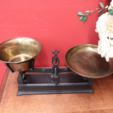 Load image into Gallery viewer, x SOLD Antique French Cast Iron and Brass Pan Scales, Kitchen, Fruit Market Scales. B11893