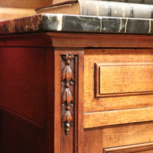 Load image into Gallery viewer, x SOLD Pair of Antique French Bedsides, Black Marble Top Lamp Tables. B11524