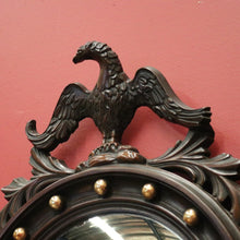 Load image into Gallery viewer, x SOLD Vintage French Empire-style Convex Eagle Mirror with Gilt Brass Detail B11647