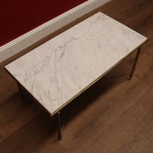 Load image into Gallery viewer, x SOLD Vintage Brass and Marble Coffee Table, Italian, Italy Marble top Side, Lamp, coffee Table. B11583