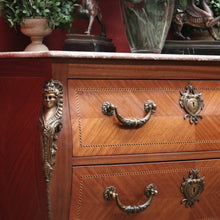 Load image into Gallery viewer, x SOLD Antique French Chest of Drawers, Entry or Hall Table, Cabinet with Marble Top and Brass Handles B11329