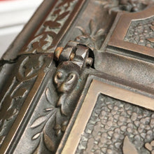 Load image into Gallery viewer, x SOLD Antique French Brass and Cast Iron Coal Scuttle, kindling or coal Box Storage. B11650