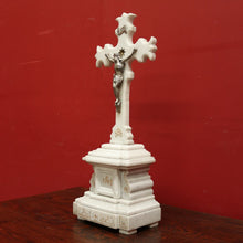 Load image into Gallery viewer, x SOLD Antique French Marble Crucifix with Gilt Detail on the Cross, Jesus on the Cross. B11586
