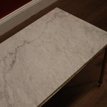 Load image into Gallery viewer, x SOLD Vintage Brass and Marble Coffee Table, Italian, Italy Marble top Side, Lamp, coffee Table. B11583