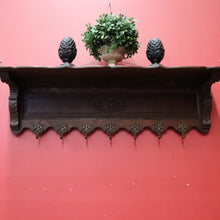 Load image into Gallery viewer, x SOLD Vintage French Oak Coat Rack With Seven Brass Hooks, Scarf, Hat Rack. B11883