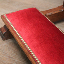 Load image into Gallery viewer, x SOLD Antique French Oak Gothic Prayer Chair or Kneeler. Prie-Dieu Chair, Red Velvet. B11994