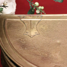 Load image into Gallery viewer, x SOLD Antique French Brass Coal Scuttle, with Acorn Handles, Now Shoe Storage Box. B11720