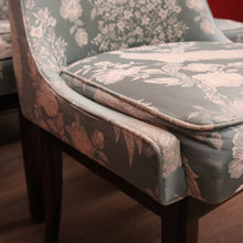 Load image into Gallery viewer, x SOLD Set of Six Vintage Dinning Chairs or Kitchen Chairs, High Back, Cushion Seat Comfort, Peacock Design. B11989