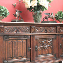 Load image into Gallery viewer, x SOLD Antique French Oak Sideboard, Three Door, Three Drawer Gothic Sideboard, Hall Cabinet. B11476