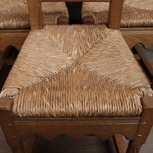 Load image into Gallery viewer, x SOLD Set of Six Antique Dining Chairs or Kitchen Chairs, Carved Gothic Detail. B11512