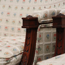 Load image into Gallery viewer, x SOLD A Pair of Antique French Armchairs, Walnut and Down-Filled Cushion Armchairs Wing Back Chairs. B11786