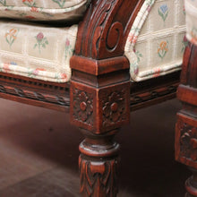 Load image into Gallery viewer, x SOLD A Pair of Antique French Armchairs, Walnut and Down-Filled Cushion Armchairs Wing Back Chairs. B11786