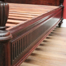 Load image into Gallery viewer, x SOLD Antique French Rosewood Bed, Double. includes slat base, Foot, Headboard, Side Rails. B12237