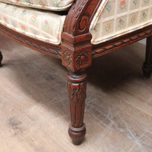 Load image into Gallery viewer, x SOLD A Pair of Antique French Armchairs, Walnut and Down-Filled Cushion Armchairs Wing Back Chairs. B11786