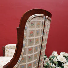 Load image into Gallery viewer, x SOLD A Pair of Antique French Armchairs, Walnut and Down-Filled Cushion Armchairs Wing Back Chairs. B11786
