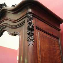Load image into Gallery viewer, x SOLD Antique French Walnut Single Door armoire Linen Press with Mirror Door. B12342