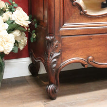 Load image into Gallery viewer, x SOLD Antique French Walnut Single Door armoire Linen Press with Mirror Door. B12342