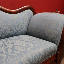 Load image into Gallery viewer, Antique Central European Biedermeier Chaise, Lounge or Sofa, Flame Mahogany and Fabric. B11788
