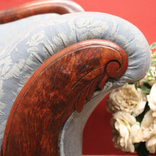 Load image into Gallery viewer, x SOLD Antique Central European Biedermeier Chaise, Lounge or Sofa, Flame Mahogany and Fabric. B11788