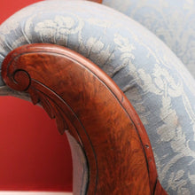 Load image into Gallery viewer, x SOLD Antique Central European Biedermeier Chaise, Lounge or Sofa, Flame Mahogany and Fabric. B11788