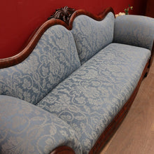 Load image into Gallery viewer, x SOLD Antique Central European Biedermeier Chaise, Lounge or Sofa, Flame Mahogany and Fabric. B11788