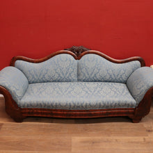 Load image into Gallery viewer, x SOLD Antique Central European Biedermeier Chaise, Lounge or Sofa, Flame Mahogany and Fabric. B11788