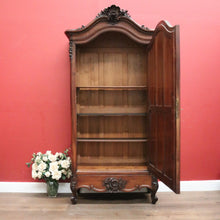 Load image into Gallery viewer, x SOLD Antique French Walnut Single Door armoire Linen Press with Mirror Door. B12342