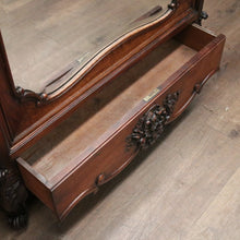 Load image into Gallery viewer, x SOLD Antique French Walnut Single Door armoire Linen Press with Mirror Door. B12342