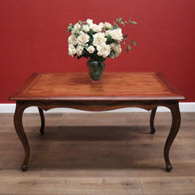 Load image into Gallery viewer, x SOLD French Dining Table with a Honeycomb Parquetry Top and Scalloped Apron. B12348