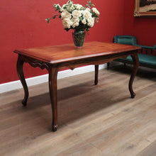 Load image into Gallery viewer, x SOLD French Dining Table with a Honeycomb Parquetry Top and Scalloped Apron. B12348