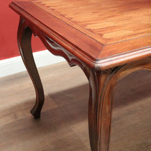 Load image into Gallery viewer, x SOLD French Dining Table with a Honeycomb Parquetry Top and Scalloped Apron. B12348