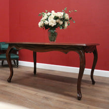 Load image into Gallery viewer, x SOLD French Dining Table with a Honeycomb Parquetry Top and Scalloped Apron. B12348