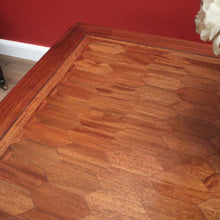 Load image into Gallery viewer, x SOLD French Dining Table with a Honeycomb Parquetry Top and Scalloped Apron. B12348