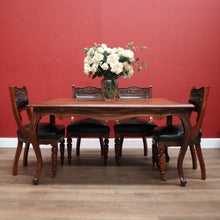 Load image into Gallery viewer, x SOLD French Dining Table with a Honeycomb Parquetry Top and Scalloped Apron. B12348